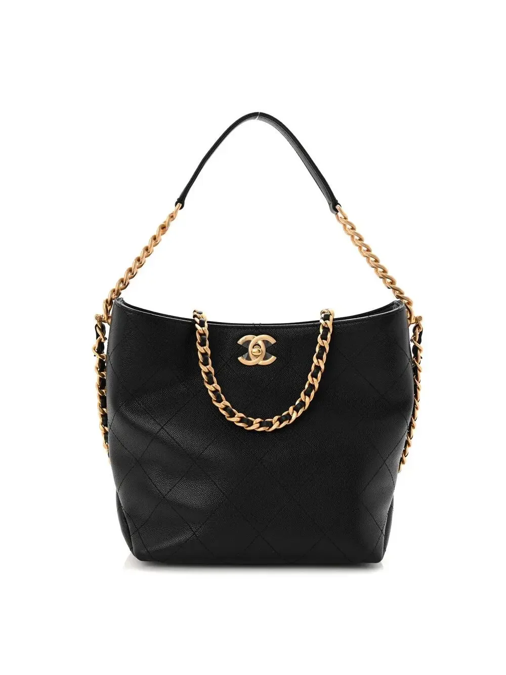 Chanel Caviar Quilted Hobo Black #286921C49B